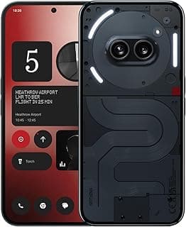 Nothing Phone 12+256 - AI Android 14 smartphone, 50MP dual camera, 5000 MaH Long battery life, 6.7” flexible AMOLED screen, Mediatek Dimensity 7200Pro, Black.