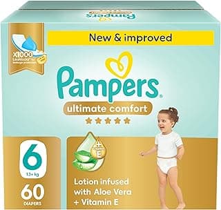 Pampers Ultimate Comfort, Size 6, 13+ kg, Giant Saving Box, 60 Diapers