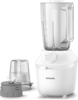 Philips Plastic Jar Blender - 450W, 1.9L - 1 Speed + Pulse - Comes with a Mill + Chopper - White - HR2041/30