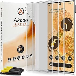 [Pixel 6 Pro 3 Pack Screen Protectors, Tempered Glass [UV Set], Full Screen Sticker Edge to Edge, Compatible with Fingerprint, Sensitive Touch, Scratch Repair