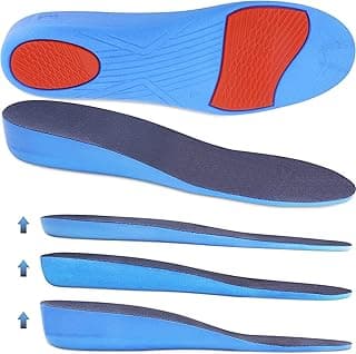ALMEKAQUZ ALMEKAQUZ Height Increase Insoles, Pu Increase Insole, Men and Women Increase Insole, Heel Pad, Breathable and sweat-wicking, comfortable fabric (3.6cm, L)