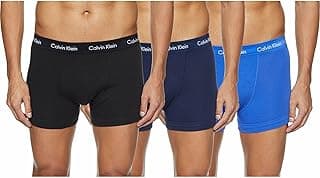 Calvin Klein Mens Medium Rise Trunk Boxer Shorts(Pack of 3) (pack of 3)