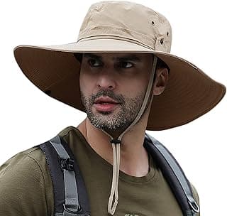 Eacam Sun Hat for Men&Women - Eacam Waterproof 12CM Wide Birm Bucket Hat UV Protection Boonie Hat for Fishing Hiking