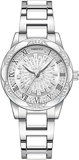 NIBOSI Women Wrist Watches Rotating Dial for Miss&Ladies Luminous Hands Pave Setting Diamond with Stylish Watches Water Resistant