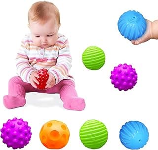 Sensory Balls for Baby Ball for Toddlers 1-3,Infant Texture Multi Massage Soft Balls Set,Baby Learning Grasping Soft Sensory Toys