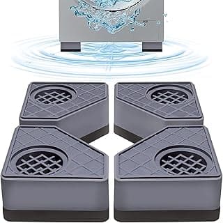 Anti Vibration Pads for Washing Machine, 4pcs Washer & Dryer Pedestals Shock and Noise Cancelling Washing Machine Foot Pads, Washing Machine Support Stabilizer for Most Furniture, Protects Floor