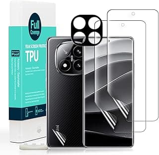 Ibywind 2 Pcs Screen Protector For Xiaomi Redmi Note 14 Pro+ 5G/Redmi Note 14 Pro Plus 5G 6.67",Flexible TPU Film,With 1Pc Camera Lens Protector,1Pc Back Film[Easy to install HD Clear Case Friendly]