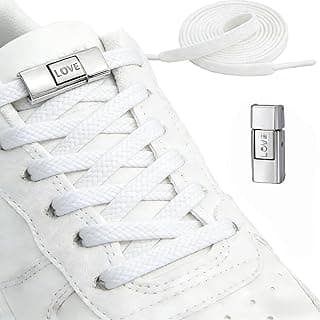 1 Pair Elastic Shoe Laces for Kids and Adults Sneakers,Elastic No Tie Shoelaces with Love Buckles One Size Fit All