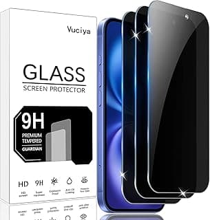 3-Pack Privacy Screen Protector Compatible with iPhone 16 Anti-Spy tempered glass 9H Hardness Full Coverage Film Anti-Scratch HD Clear for iPhone 16