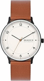 Skagen Men's Riis Minimalist Three-Hand Watch With Leather or Mesh Band