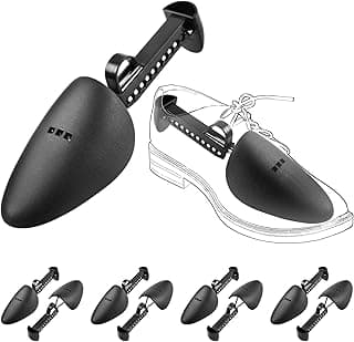 ZOMAKE 5 Pairs Plastic Shoe Trees, Adjustable Length Keep Shoe Shape, Anti-Wrinkle & Extend Shoe Life Shoes Stretch for Men Women Leather Sneakers