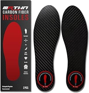 MRTHN Carbon Fiber Insole for Men & Women, Carbon Fiber Foot Plate Insert, Carbon Fiber Shoe Insert for Foot Pain Relief - Rigid Support Turf Toe, Hallux Rigidus Relief Insole