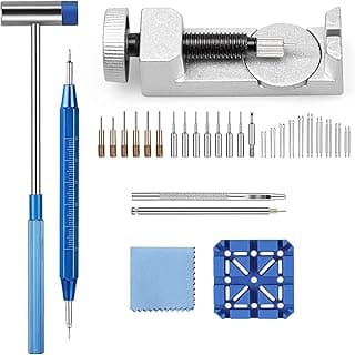 Aputue Aputue Watch Repair Kit, Professional 25-Piece Watch Band Link Removal Tool Set with Spring Bar Tool, Complete Watch Repair Tools for Bracelet Adjustment, Band Sizing and Maintenance