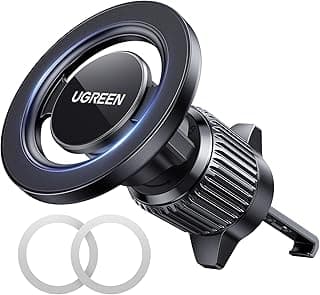UGREEN MagSafe Car Mount Magnetic Car Phone Holder, [360° Rotation Super Stable], One-hand Auto Lock, No Blocking Air Vent Mobile Holder Accessories, Fit for iPhone 17/16/15, Samsung S25/24/23/Z Flip