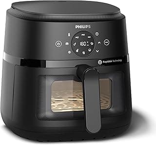Philips Airfryer L 2000 Series - 6.2L, 1700W, Rapid Air Technology, Digital Touch Screen, See-through Cooking Window, Preset Cooking Functions, Black - NA230/00