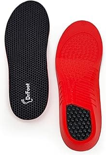 Dr Foot Dr Foot Arch Support Gel Insole Pair | For All-Day Comfort | Shoe Inserts for Flat Feet, Plantar Fasciitis, High Arch, Foot Pain | Full-Length Orthotics | For Men & Women – 1 Pair (Medium Size)