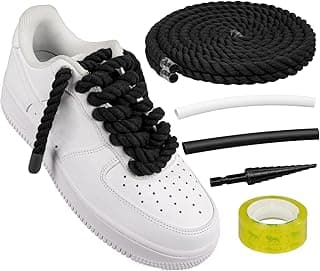Endoto Thick Rope Shoe Laces for Air Force 1, Chunky Twisted Shoelaces with DIY Custom Accessories for AF Sneaker Shoes