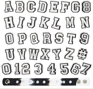 Arabest Shoe Decoration Charms, Letters Numbers Shoe, A-Z Letters & 0-9# Numbers for Bracelets, Decoration for Boys and girls Teens Party Favor Birthday Gifts