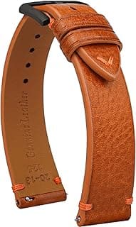 Gomvadr Quick Release Leather Strap, Oil Wax Leather Watch Straps, Italian Calfskin Watch Straps Replacement Strap for Men Women 16 18 19 20 21 22 mm