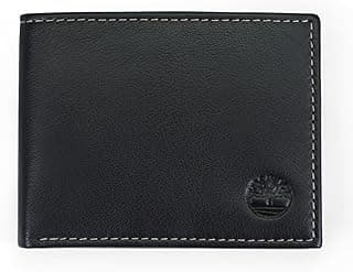 Timberland Men's Leather Wallet with Attached Flip Pocket