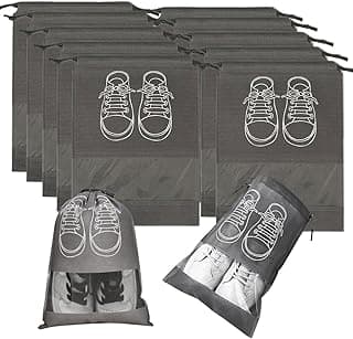 ECVV 12PCS Shoe Storage Bags for Travel, Large Drawstring Shoe Organizer Bags Shoe Packing Bags for Men and Women Gym, and Sports Shoe Organization