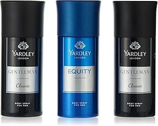 Yardley London Body Spray For Men'S,150 Ml - Pack Of 3, Assorted (Packaging May Vary)