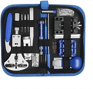 X spring X spring Watchmaker Kit, Professional Watch Repair Tool Set with Case Opening Tools, Essential Watchmaker Kit for Watch Repair Enthusiasts, Precision Tools for Battery Replacement and Band Adjustment