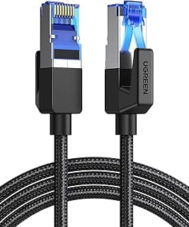 UGREEN Cat 8 Ethernet Cable 2M, 40Gbps High-Speed RJ45 Internet Cable, Braided Double Shielded Ethernet Wire, for office/home/gaming, Compatible with Gaming Switch, PS4, PS5, PC, Router, TV, Xbox