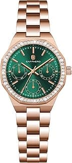 SAPPHERO Watches for Women Luxury Ladies Watches Women's Bracelet Watch Small Stainless Steel Analog 3ATM Waterproof Quartz Wrist Watch Gifts for Women