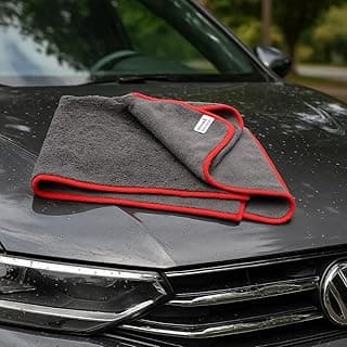 Silver-Home® Professional Super Absorbent Car Cleaning & Drying Towel | Large 50x70 cm | Ultra-Soft Microfiber | Premium Streak-Free Finish | Reusable for Car, Glass, and Home Cleaning | Grey
