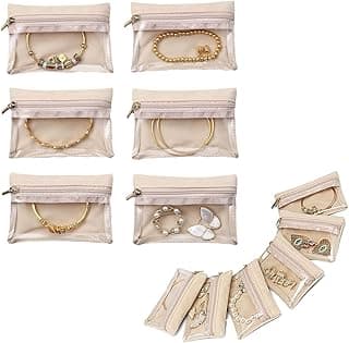 GoodTool GoodTool 20-Pack Small Zipper Pouches, Travel Jewelry Bags,Travel Jewelry Organizer with Clear Velvet Zipper Pockets Storage Bag for Earrings Necklaces Watches, Portable Storage Solution