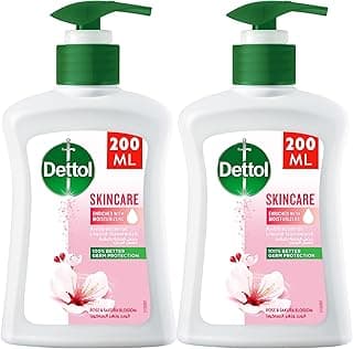 Dettol Skincare Liquid Handwash Pump, Rose & Sakura Blossom Scent, 200ml x 2