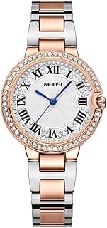 NIBOSI Women Watches Analog Quartz Rose Gold Diamond Watch for Ladies Fashion Minimalism Waterproof Stainless Steel Casual Wrist Watches Birthday Gift
