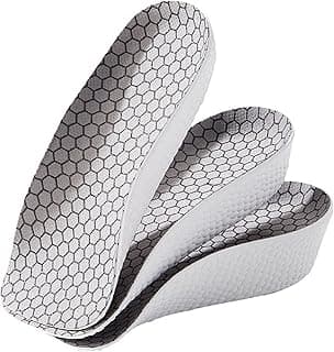 YelaJoy YelaJoy 3Pairs Height Increase Insoles for Men Women - Orthopedic High Pads Height Boosters Insoles -Soft Arch Support Insoles for Flat Feet (Gray, 1.5cm & 2.5cm & 3.5cm)