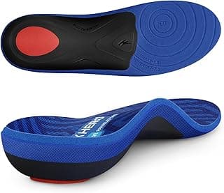 WALK·HERO COMFORT AND SUPPORT WalkHero Arch Support Inserts - Orthotic Inserts for Plantar Fasciitis Insoles Relief, Total Support with Cushioning and Shock Absorption, Reduce Foot Pain and Pressure, Prussian Blue, Mens 11 - 11.5