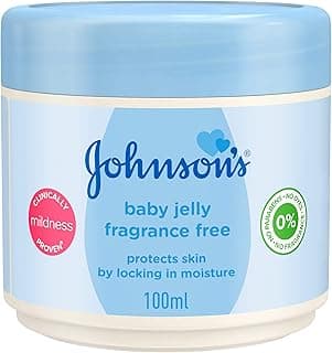 Johnson's Baby Jelly, Fragrance-Free, Locks in Moisture to Help Protect Skin, Clinically Proven Mildness, Dye & Paraben-Free, 100ml