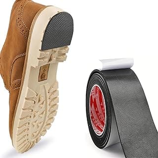 Aputue Aputue Sole Grip, Black 2m x 4cm x 0.3cm Self-Adhesive Shoe Protector, Anti-Slip Sole Guard with 3mm Thickness for Enhanced Traction and Safety