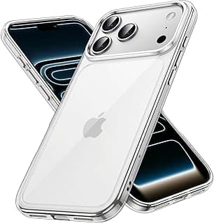 JETech Case for iPhone 17 Pro Max 6.9-Inch, Non-Yellowing Shockproof Phone Bumper Cover, Anti-Scratch Clear Back (Clear)