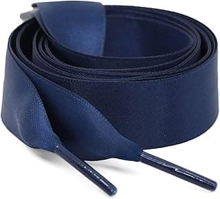 Flat Satin Ribbon Shoe Laces: 1 Pair 2 CM Wide Soft Shoelaces for Women