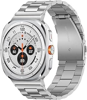 AXIYIBZI No Gap Bands Compatible with Samsung Galaxy Watch Ultra Band 47mm, 22mm Metal Strap Galaxy Watch Ultra Band for Women Men