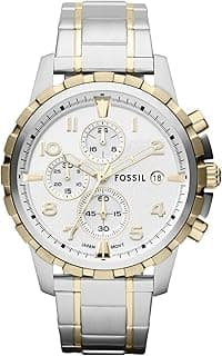 Fossil Dean Men's Dress Watch with Chronograph Display and Stainless Steel Bracelet Band
