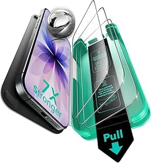 ESR 3 Packs for iPhone 16 Pro Screen Protector 9H Hardness, Military Grade Shatterproof, Ultra-tough Tempered Glass for iPhone 16 Pro, Bubble and Dust-Free, Durable with Updated Easy Installation Tool