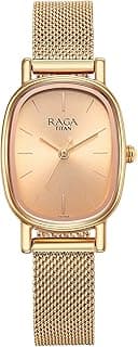 Titan Raga Oval Analogue Watch for Women, Rose Gold/Rose Gold