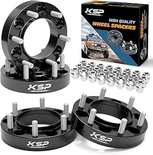 KSP PERFORMANCE Forged 4Pcs 1.25" 6x5.5 to 6x5.5 Wheel Spacers Thread Pitch 12x1.5 Hub Bore 106mm 6 Lug 32mm Hub Centric Wheel Spacers Fit for 4-Runner Tacoma Tundra FJ Cruiser Sequoia
