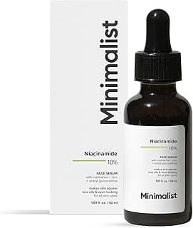 Minimalist Niacinamide 10% for Blemishes, Acne Marks & Oil Balancing with Zinc | Skin Clarifying Anti-Acne Face Serum for Acne Prone or Oily Skin | 30ml
