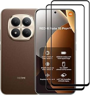 for Redmi Note 15 Pro Plus 5G / Poco M8 Pro 5G Screen Protector Tempered Glass, Full Coverage HD Anti-Scratch Bubble-Free Tempered Film with High Response [2 Pack]