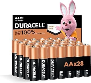 Duracell, AA 1.5V Alkaline Batteries, LR06 / MN1500, Pack of 28 - Last up to 100% longer