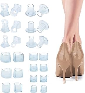 KASTWAVE KASTWAVE Clear High Heel Protectors for High Heel Shoes,Women Shoes Heels Savers Stopper for Grass/Uneven Floor/Wedding Ceremony/Outdoor Events 13 Pairs