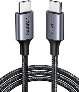 UGREEN USB C Cable, 60W Nylon-Braided Cord USB-C to Type C 2.0 Cable Fasting Charging Compatible for iPhone 16/17 Pro Max, iPad/Air, MacBook Pro/Air, Galaxy S26U, Huawei P70, Xiaomi (Model A, 2M)