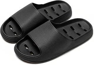 GoodTool Comfort Bathroom Slippers Shower Slippers, Lightweight & Non-Slip Slip On Slide Sandals with Drain Holes, Indoor Outdoor House Beach Shoes